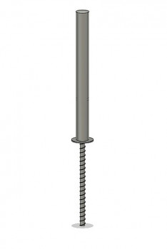 Парковочный столбик Inoxstore H-600 мм, труба ø 89х2,0 мм, под бетонирование с арматурой, полированный, нержавеющая сталь AISI 304