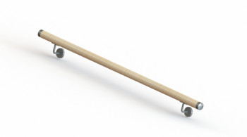 Пристенный поручень Inoxstore деревянный Ø 50,8 мм, L - 2000 мм, ясень