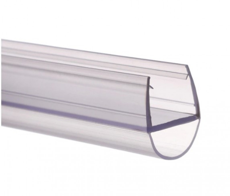 Уплотнитель Inoxstore стена-стекло, под стекло 8 мм для душевой кабины, ПВХ