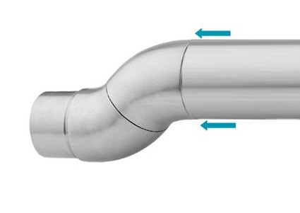 Отвод Inoxstore поворотный Ø 42,4х1,5 мм -360 °, полированный, AISI 304