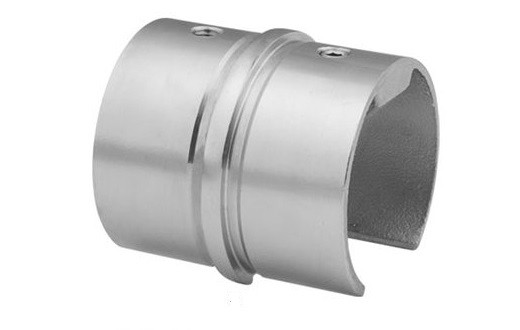 Соединитель трубы Inoxstore внутренний с пазом Ø 42,4 мм, паз 24х24 мм, полированный, AISI 304