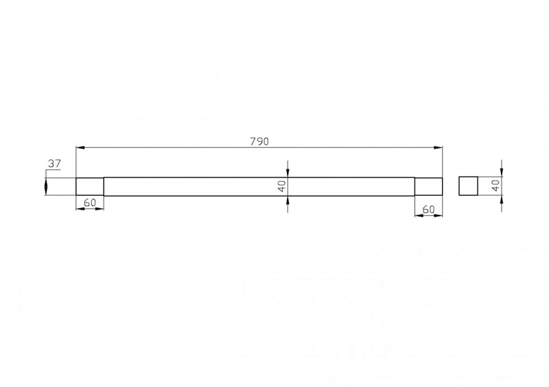 Деревянная вставка Inoxstore для комбинированной стойки 40х40 мм, дуб