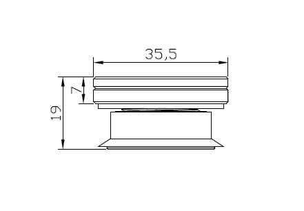 Точечный стеклодержатель Inoxstore с зенковкой,  дистанция 8 -12 мм, сатинированный, AISI 304