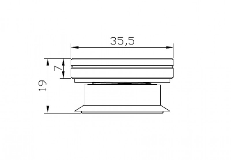 Точечный стеклодержатель Inoxstore с зенковкой,  дистанция 8 -12 мм, сатинированный, AISI 304