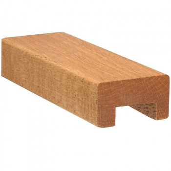 Поручень Inoxstore деревянный 50х25 мм с пазом 24х24, Дуб
