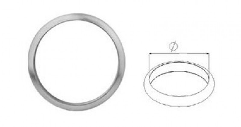 Соединительное кольцо Inoxstore поручня Ø42,4 мм, полированный, приварной, AISI 304